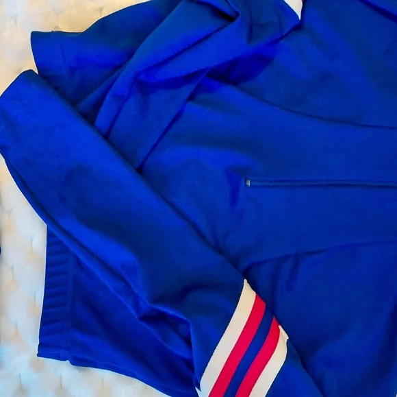 Vintage Blue Uniform with Striped Sleeves - Picture 5 of 10